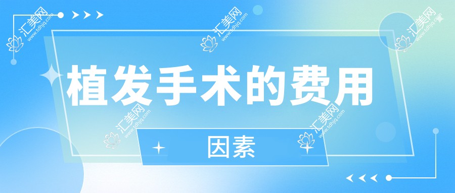 植发手术的费用因素