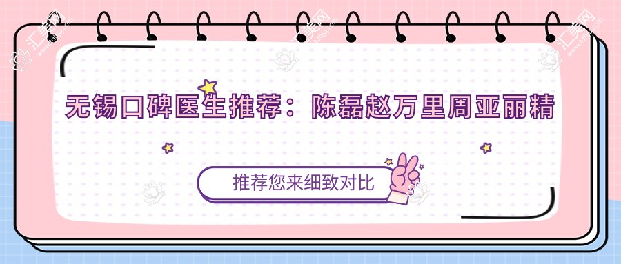 无锡口碑医生推荐:陈磊赵万里周亚丽精研牙齿修复与矫正